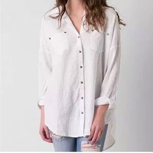 Free People "Summer Daydream Buttondown" top